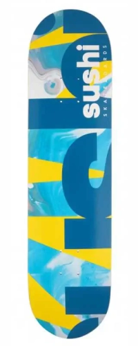 Skateboard Complet Sushi 'Pagode' - Timbre Noir, Largeur 8 Pouces, Neuf Sous Blister