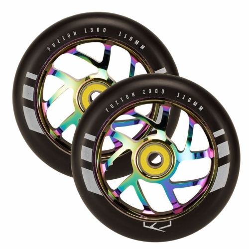 Fuzion Flight 110mm Kółka do hulajnogi wyczynowej stunt scooter wheels rolle Black Neochrome (1).jpg