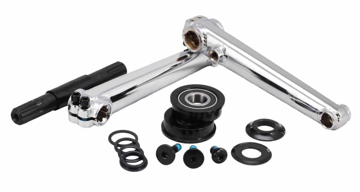 Mafiabikes BMX 3pc Cranks + Bottom Bracket + Pedals | Chrome I RMD