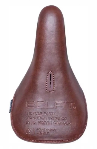 eclat bios slim pivotal siodełko sattel bmx seat new brown leather (1).webp