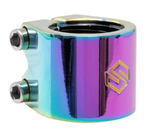 striker lux double zacisk hulajnogi wyczynowej  klemme stunt scooter clamp rainbow (1).webp
