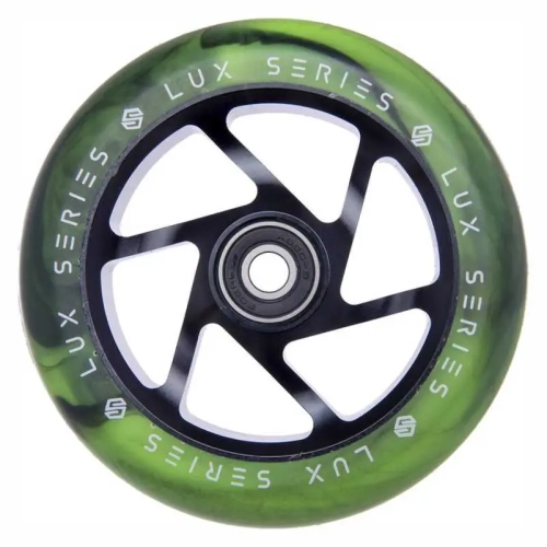 striker lux 110mm kółko hulajnogi wyczynowej rolle rader stunt scooter wheel black green.webp