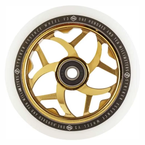 striker essence v3 110mm kółko hulajnogi wyczynowej rolle rader stunt scooter wheel white gold chrome.webp