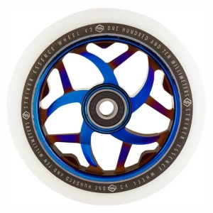 Striker Essence V3 110mm kółko do hulajnogi wyczynowej | White Blue Chrome