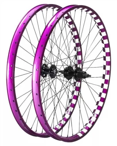 mafiabikes blad 27.5 komplet kół rowerowych Laufradsatz wheelie wheel set geared purple check (1).webp