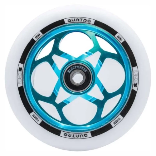 lucky quatro 110mm kółko hulajnogi wyczynowej rolle kolecko stunt scooter freestyle kolobezka wheel rolle teal white.webp