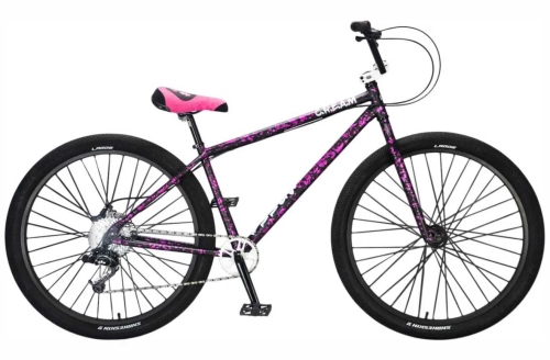 mafiabikes bomma 27.5 wheelie bike rower rad fahrrad kolo purple splatter.webp