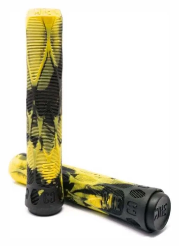 core pro gripy rączki hulajnoga wyczynowa BMX griffe grips pro stunt scooter freestyle kolobezka wasp yellow black.webp