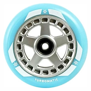 Union Turbomatic V2 110mm stunt scooter wheel | Blue Silver