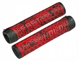 NS Bikes Hold Fast gripy MTB Lock-On | Red Black