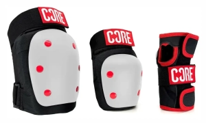 CORE Triple Skate Pad Set zestaw ochraniaczy | Black White