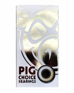 Pig Choice łożyska do deskorolki 8-pak | White