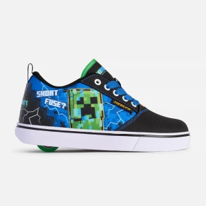 Heelys Pro Minecraft  Shoes with Wheels | Black Blue