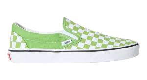 Vans Classic Slip-On Shoes | Checkboard Lime