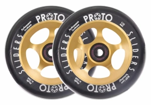 Proto Sliders 110mm kółka do hulajnogi wyczynowej | Black on Gold
