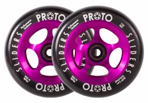Proto Sliders 110mm kółka do hulajnogi wyczynowej | Black on Purple