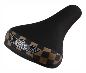 SE Bikes Flyer Checkboard siodełko Wheelie | Gold