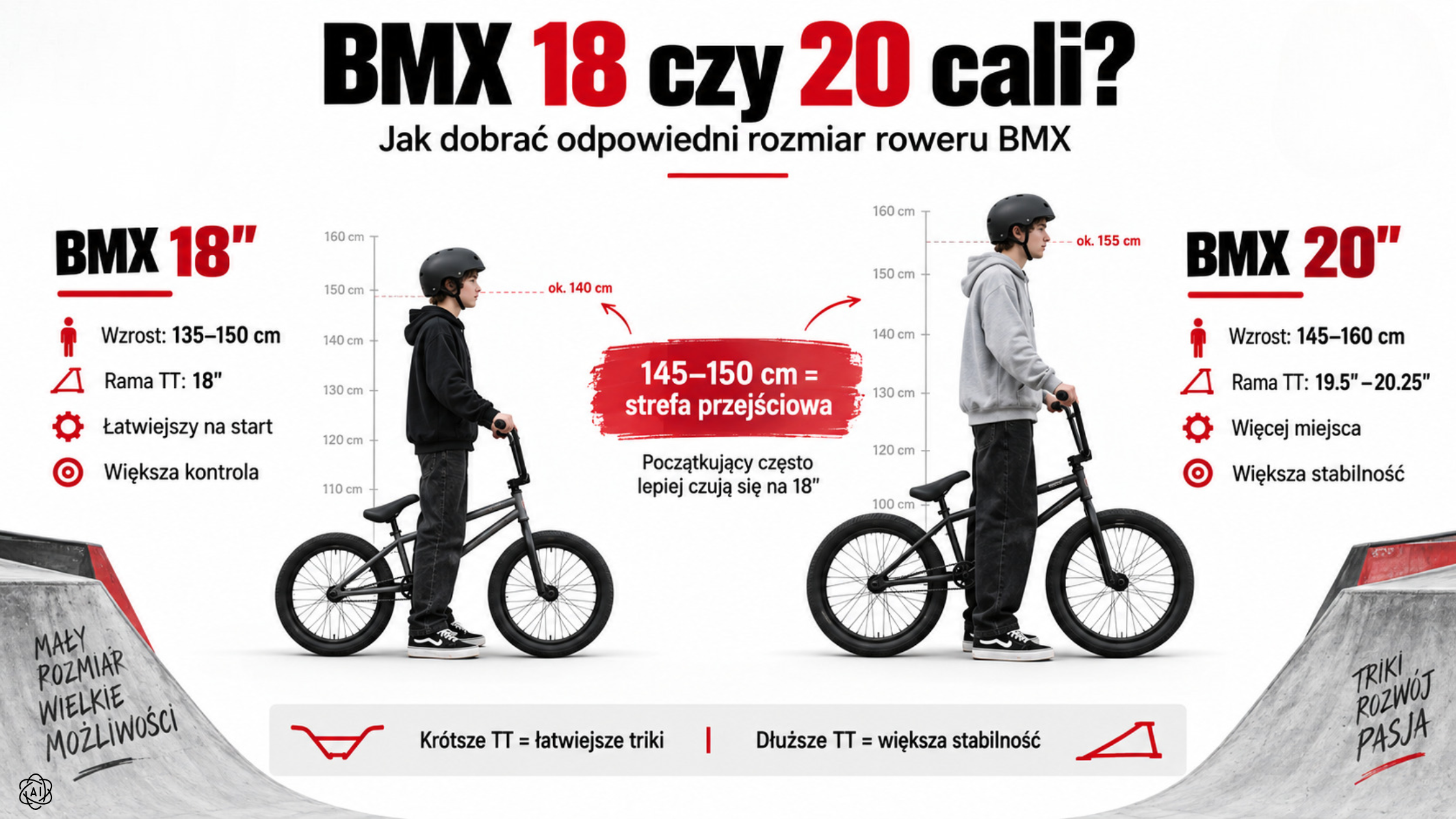 BMX 18 czy 20 cali? Jak wybrać dobry rozmiar